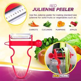 img 1 attached to 🔪 The Original Magic Trio Peeler Slicers Shredders with Spiralizer, Julienne, Cutter, and Grater for Fruits and Vegetables: A Versatile Kitchen Helper