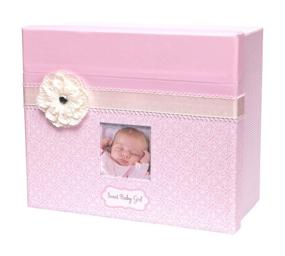 img 3 attached to 👶 C.R. Gibson Large Pink Baby Girl Keepsake Box - Dimensions: 12.5'' W x 10.25'' H