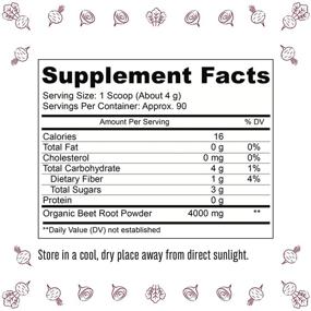 img 3 attached to 🌿 Nature's Plus You Organic Beet Root Powder: Enhance Nitric Oxide Levels, Boost Circulation and Stamina, USDA Certified Organic, Vegan Superfood Powder, Plant-Based Ingredient, 90 Servings