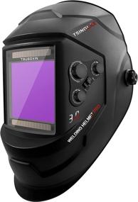 img 4 attached to 🌞 Tsinglax Large Viewing Screen: Solar Powered Auto Darkening Welding Helmet for TIG MIG ARC Welding - True Color & Wide Shade Range - 4 Sensors & Grinding Mask Included