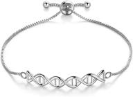 набор ювелирных изделий "beautlace dna double helix science" - ожерелье и серьги для женщин и девочек - покрытие серебром/18к золотом/черным гунметаллом. логотип