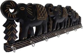 img 3 attached to 🐘 Earthly Home Wooden Key Holder: Triple Elephant Design for Stylish and Functional Key Organization