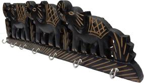 img 2 attached to 🐘 Earthly Home Wooden Key Holder: Triple Elephant Design for Stylish and Functional Key Organization