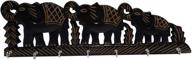 🐘 earthly home wooden key holder: triple elephant design for stylish and functional key organization логотип