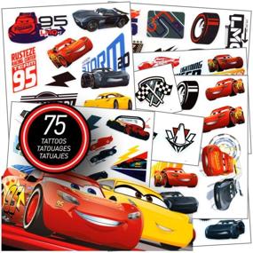 img 1 attached to 🚗 Disney Studios Cars Tattoos - 75 Assorted Temporary Tattoos inspired by Cars 3