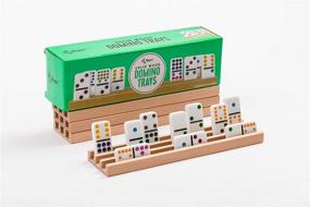 img 4 attached to 🎲 Solid Natural Domino Set by Regal Games