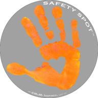 safety spot magnet handprint background kids' home store logo