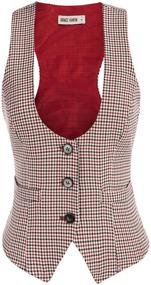 img 4 attached to 🕶️ Vintage Steampunk Waistcoat: Women's Retro Jacket for Stylish Coats, Jackets & Vests