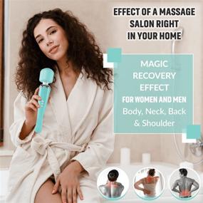 img 1 attached to 💆 Powerful Cordless Handheld Therapeutic Personal Massager - 8 Speeds, 20 Vibrating Patterns - USB Rechargeable - Magic Recovery Effect for Women and Men, Body, Neck, Back & Shoulders