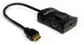 img 4 attached to 🖥️ StarTech.com Gray HDMI Splitter 1 In 2 Out - 1080p - 2 Port - USB-Powered - HDMI Multi Port - Audio Splitter (ST122HDMILE)