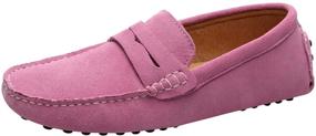 img 4 attached to ANUFER Leather Loafers Moccasin 👞 Slippers for Men - Comfortable Slip-On Shoes