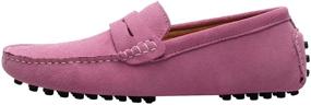 img 3 attached to ANUFER Leather Loafers Moccasin 👞 Slippers for Men - Comfortable Slip-On Shoes