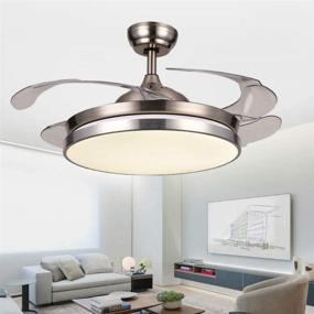 img 4 attached to Lighting Groups Retractable Livingroom Chandelier Lighting & Ceiling Fans