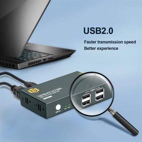 img 2 attached to 🔁 4K@30Hz Ultra HD HDMI KVM Switch with 4 USB 2.0 - Share One Monitor Between 2 Computers, Supports Wireless Keyboard and Mouse, Plug and Play Ready