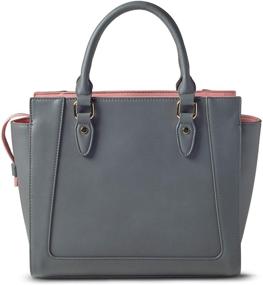 img 1 attached to Classic Top Handle Vegan Leather Tote Purse: Marsi Bond Designer Womens Handbag