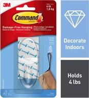 organize and declutter with command large clear 1 hook 6 pack: maximize space and efficiency logo