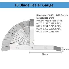 img 2 attached to 📏 CAMWAY Stainless Steel Straight Measuring Gauge for Thickness