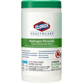 img 3 attached to Clorox Healthcare Hydrogen Peroxide Cleaner Disinfectant Wipes, 155 Count Canister (6-Pack)