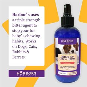 img 3 attached to 🐾 Harbor's Bitter No Chew Spray: Powerful 3X Strength Chewing Deterrent for Training & Stopping Destructive Chewing on Shoes, Paws, Furniture & More - Made in USA