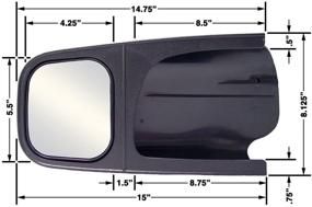 img 3 attached to 🔍 CIPA 11900 Настраиваемое зеркало для буксировки для грузовиков Ford - комплект из 2 штук для улучшенной видимости