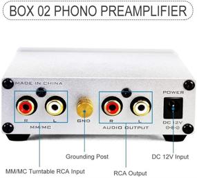 img 3 attached to 🎵 FX AUDIO Box 02 Phono Preamp Низкий уровень шума Gain Gear - Внешний фонокорректор для проигрывателя и граммофона с блоком питания 12V, вход/выход RCA - HiFi предусилитель для фоно-картриджей MM MC DC.