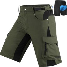 img 4 attached to Cycorld Men's Mountain Bike Shorts with Padded Liner - Baggy Cycling Shorts for MTB Biking with Removable Padding