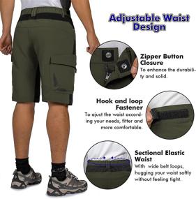 img 2 attached to Cycorld Men's Mountain Bike Shorts with Padded Liner - Baggy Cycling Shorts for MTB Biking with Removable Padding