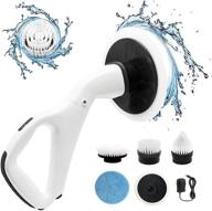 🧼 lurnofy electric spin scrubber cordless for powerful cleaning - handheld power scrubber with high rotation brush kit, rechargeable and 4 replaceable brush heads for bathtub, bathroom, tile, sink, window logo