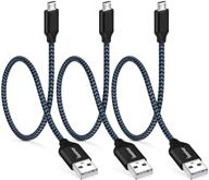 🔌 high speed micro usb charger cable, iseeker 3pack 1.5ft/50cm sync & charge cord - compatible with samsung galaxy s7 edge/s6, nexus, motorola, android smartphone, camera logo