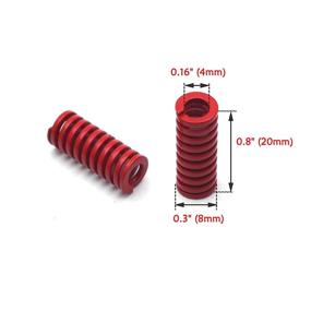 img 1 attached to 🔴 Antrader 8mm OD 4mm ID Die Spring Set - 20mm Length, Medium Load, Red - 24 Pieces