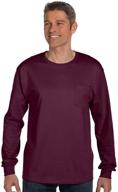 hanes comfortsoft long sleeve t shirt - deep forest, 2xl men's clothing for t-shirts and tanks logo