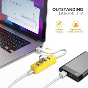 img 1 attached to 💻 Impressive iDsonix USB 3.0 Hub - 4-Port Powered USB Splitter with 5Gbps Data Transfer - Ideal for Laptops, iMacs, Surface Pros, and More!