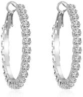 💎 iorman large hoop earrings: stylish and hypoallergenic rhinestone fully-jewelled earrings for women and girls logo