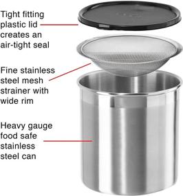 img 2 attached to Stainless Steel OGGI Cooking Grease Container - 4 Quart