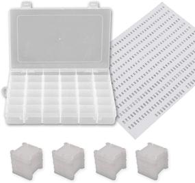 img 4 attached to 🧵 36 Grids Plastic Embroidery Floss Cross Stitch Organizer Box with 108 Floss Bobbins - 1 Pack