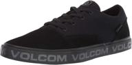 👟 volcom black suede skate men's shoes and athletic sneakers logo