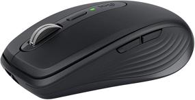 img 4 attached to Лазерная мышь Logitech MX Anywhere 3 компактного исполнения – графитовый цвет: беспроводная, комфортабельная, 🖱️ быстрый скроллинг, работает на любой поверхности, портативная, 4000 DPI, настраиваемые кнопки, совместима с USB-C и Bluetooth.