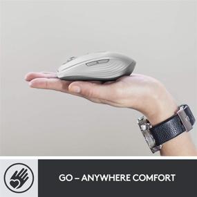 img 2 attached to Logitech MX Anywhere 3 Compact Performance Mouse - Graphite: Wireless, Comfortable, 🖱️ Fast Scrolling, Any Surface, Portable, 4000 DPI, Customizable Buttons, USB-C & Bluetooth Compatible