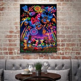 img 1 attached to 🖌️ LVBEN Robzakb 5D Diamond Art Painting Full Drill Kit for Adults: Create Stunning Cartoon Firework Rhinestone Painting – Home Wall Decor 16x20inch (QF356)