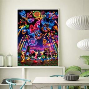 img 2 attached to 🖌️ LVBEN Robzakb 5D Diamond Art Painting Full Drill Kit for Adults: Create Stunning Cartoon Firework Rhinestone Painting – Home Wall Decor 16x20inch (QF356)