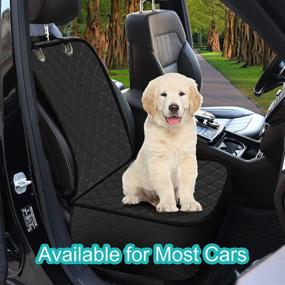 img 2 attached to 🐾 Femuar Pet Front Seat Cover - Waterproof, Heavy Duty, Nonslip & Scratchproof - Fits Most Cars, Trucks & SUVs