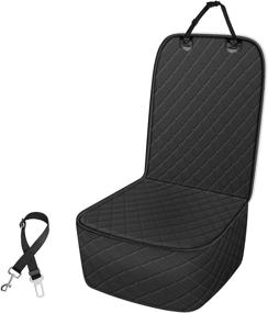 img 4 attached to 🐾 Femuar Pet Front Seat Cover - Waterproof, Heavy Duty, Nonslip & Scratchproof - Fits Most Cars, Trucks & SUVs