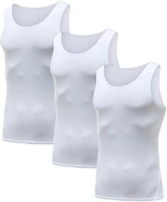 img 4 attached to HIBETY Compression Baselayer Sleeveless 3-Pack - White Large