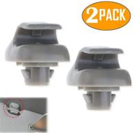 poweka sunvisor clip hook replacement gray (pack of 2) - compatible with 1998-2007 accord, 1996-2004 civic, 2007-2011 cr-v, 1999-2010 odyssey, and 2006-2011 ridgeline - replaces 888217-s01-a01za logo