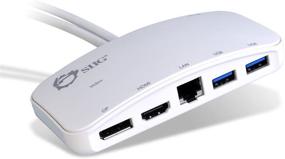 img 3 attached to 🔌 SIIG Mini-DP Video Dock - Mini DisplayPort to HDMI/DisplayPort, USB 3.0 Hub & Gigabit Ethernet Port for Macbooks, Surface Pros | JU-H30212-S1