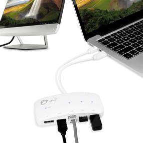 img 2 attached to 🔌 SIIG Mini-DP Video Dock - Mini DisplayPort to HDMI/DisplayPort, USB 3.0 Hub & Gigabit Ethernet Port for Macbooks, Surface Pros | JU-H30212-S1