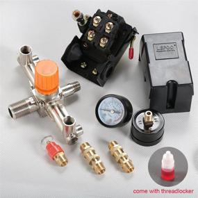 img 3 attached to Secbolt Horizontal Air Compressor Pressure Switch Control Valve 90-120 PSI - Efficient Manifold Regulator Gauges