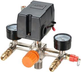 img 4 attached to Secbolt Horizontal Air Compressor Pressure Switch Control Valve 90-120 PSI - Efficient Manifold Regulator Gauges