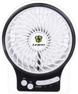 🌬️ letton portable mini usb fan: rechargeable battery, 3 speeds, led light - white | ideal for home use logo