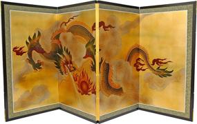 img 1 attached to 🐉 Feng Shui Gold Leaf Dragon in the Sky - Oriental Furniture 36